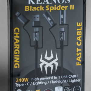 Keanos® Black Spider II 240WATT 6 IN 1 High Tech Καλώδιο Φόρτισης USB Συσκευών