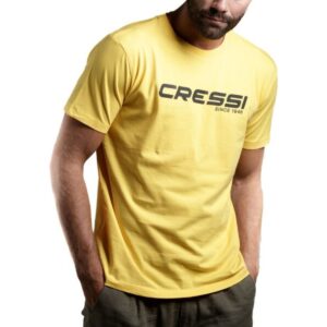 Cressi 1946 T-Shirt Man κίτρινο ανδρικό μπλουζάκι βαμβάκι