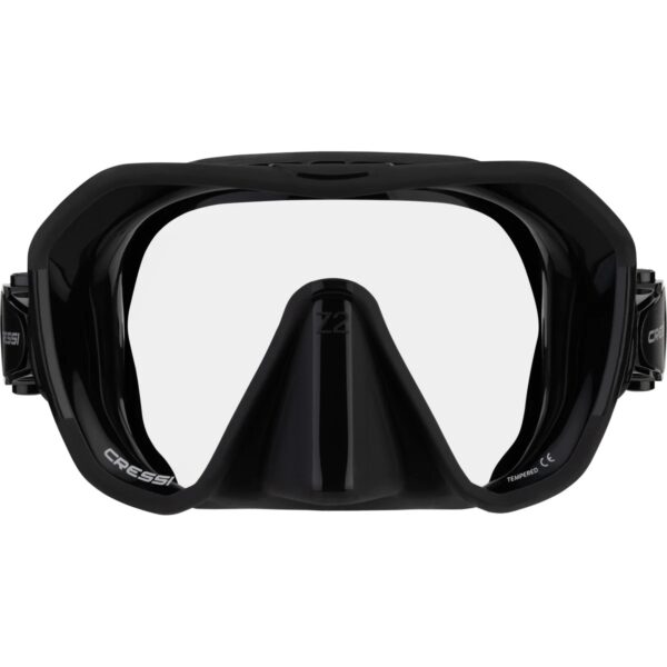 Cressi Z2 Mask – Μπροστινή Όψη Cressi Z2 Mask μπροστινή όψη μαύρη frameless μάσκα single lens