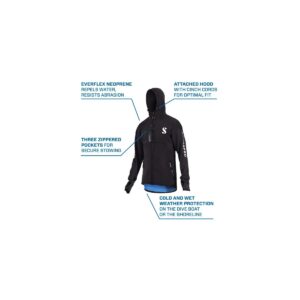 Scubapro Premium Boat Coat χαρακτηριστικά Everflex νεοπρένιο με κουκούλα